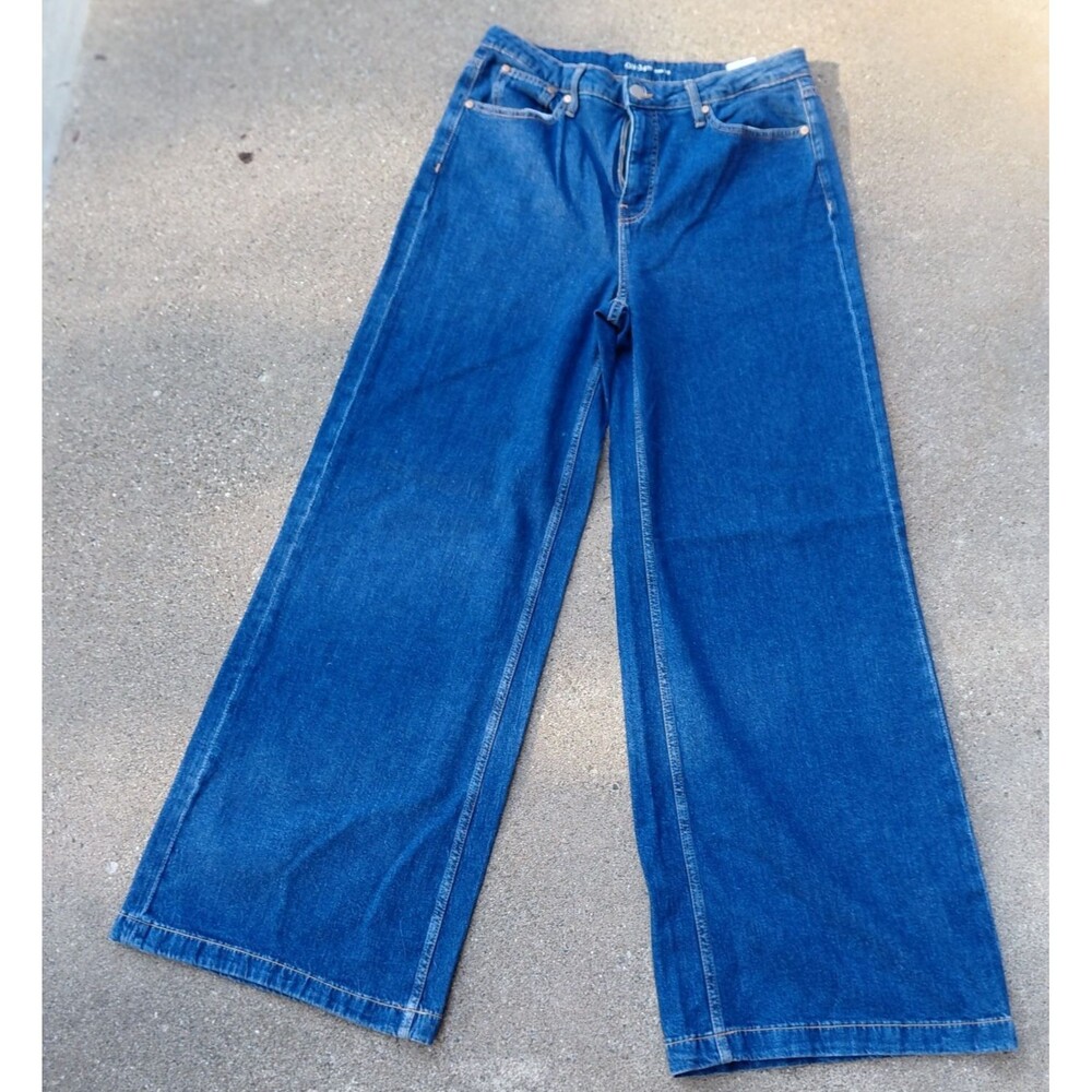 On 34th Wide Leg Jeans Womens 10/30 Blue Denim High Waist Stretch 5 Pockets